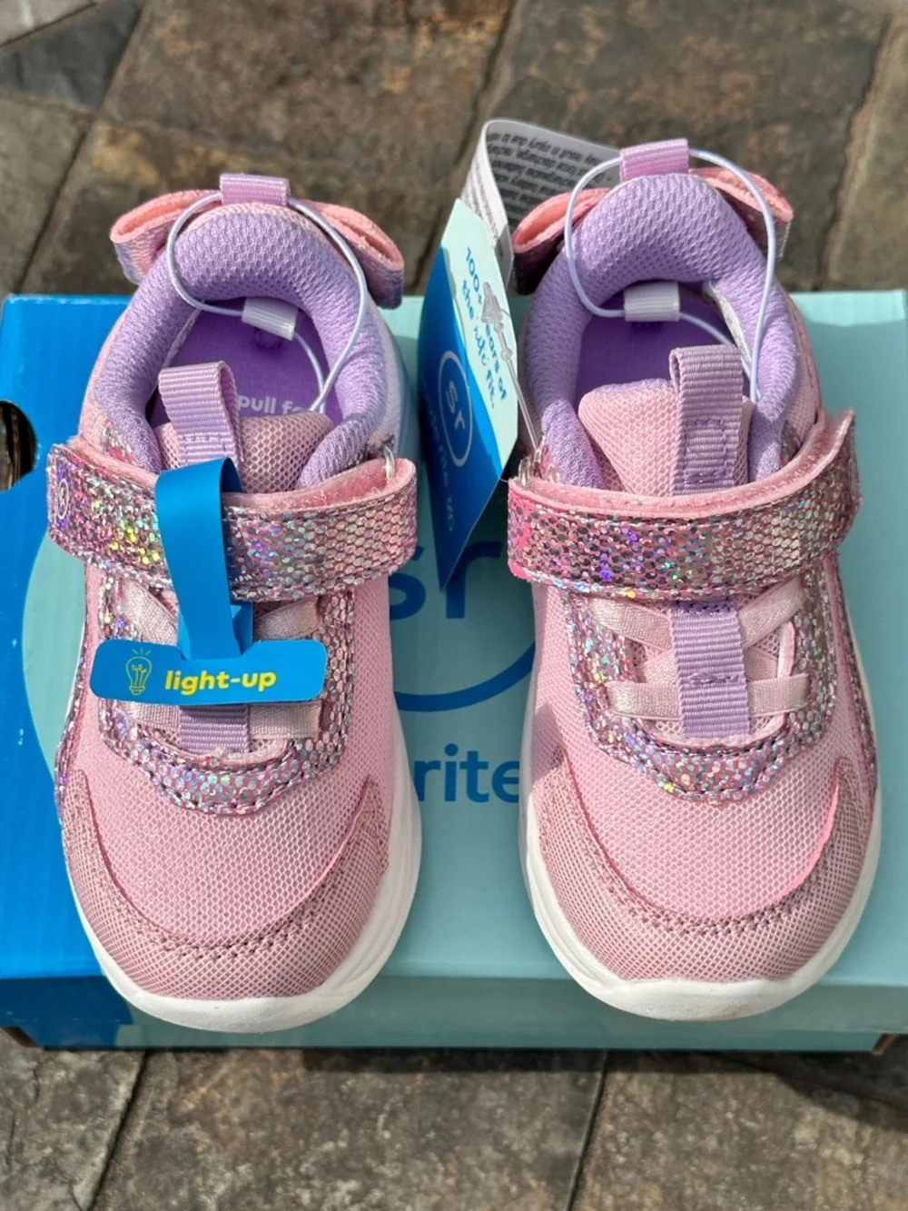 Stride Rite Little Kids Light Up Sneakers (Pink / Purple) - Toddler Youth 6K NEW